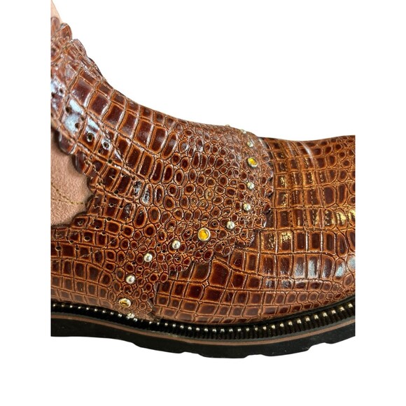 Ariat Fatbaby Western Boots Sz 8.5B Womens Brown and Pink Suede upper 2479 - Picture 3 of 11